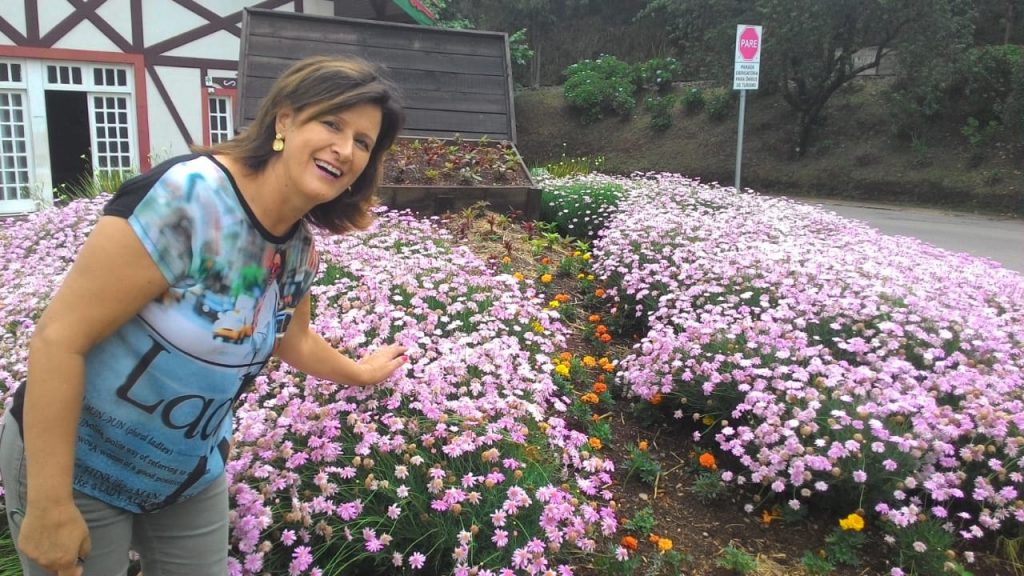 minha mãe em Campos do Jordão