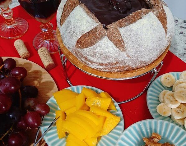 Fondue de Chocolate do Outback no Pão Australiano